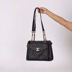Chanel 1994 Caviar Turnlock Pocket Tote - FashioNica