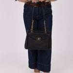 Chanel 1994 Caviar Turnlock Pocket Tote - FashioNica