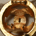 Chanel 1994 CC Round Clip - On Earrings 24K GP - FashioNica