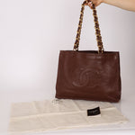 Chanel 1994 Chocolate Calfskin Chunky Chain Tote - FashioNica