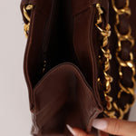 Chanel 1994 Chocolate Calfskin Chunky Chain Tote - FashioNica