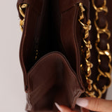 Chanel 1994 Chocolate Calfskin Chunky Chain Tote - FashioNica