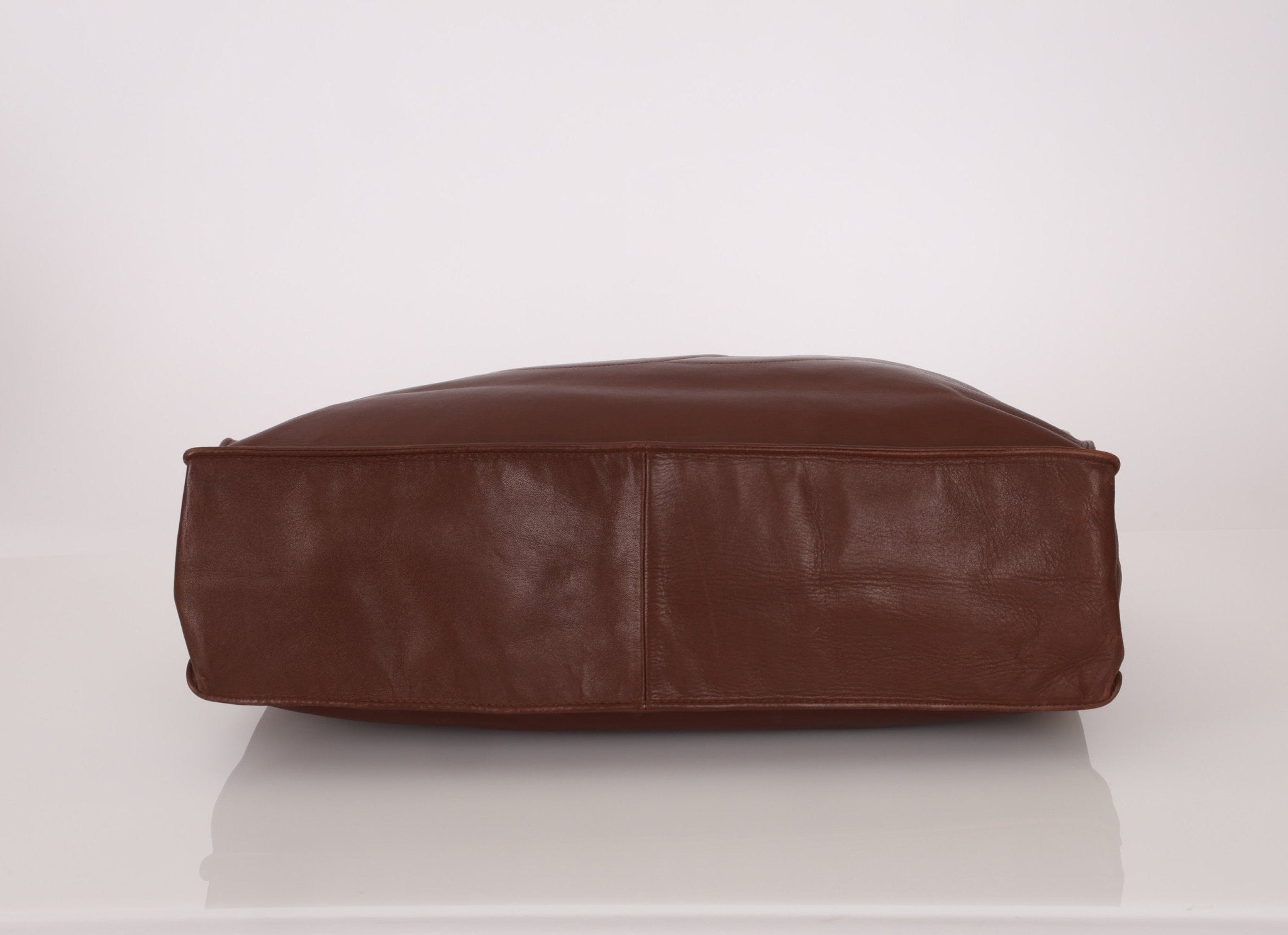 Chanel 1994 Chocolate Calfskin Chunky Chain Tote - FashioNica