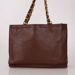Chanel 1994 Chocolate Calfskin Chunky Chain Tote - FashioNica