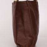 Chanel 1994 Chocolate Calfskin Chunky Chain Tote - FashioNica