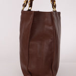 Chanel 1994 Chocolate Calfskin Chunky Chain Tote - FashioNica