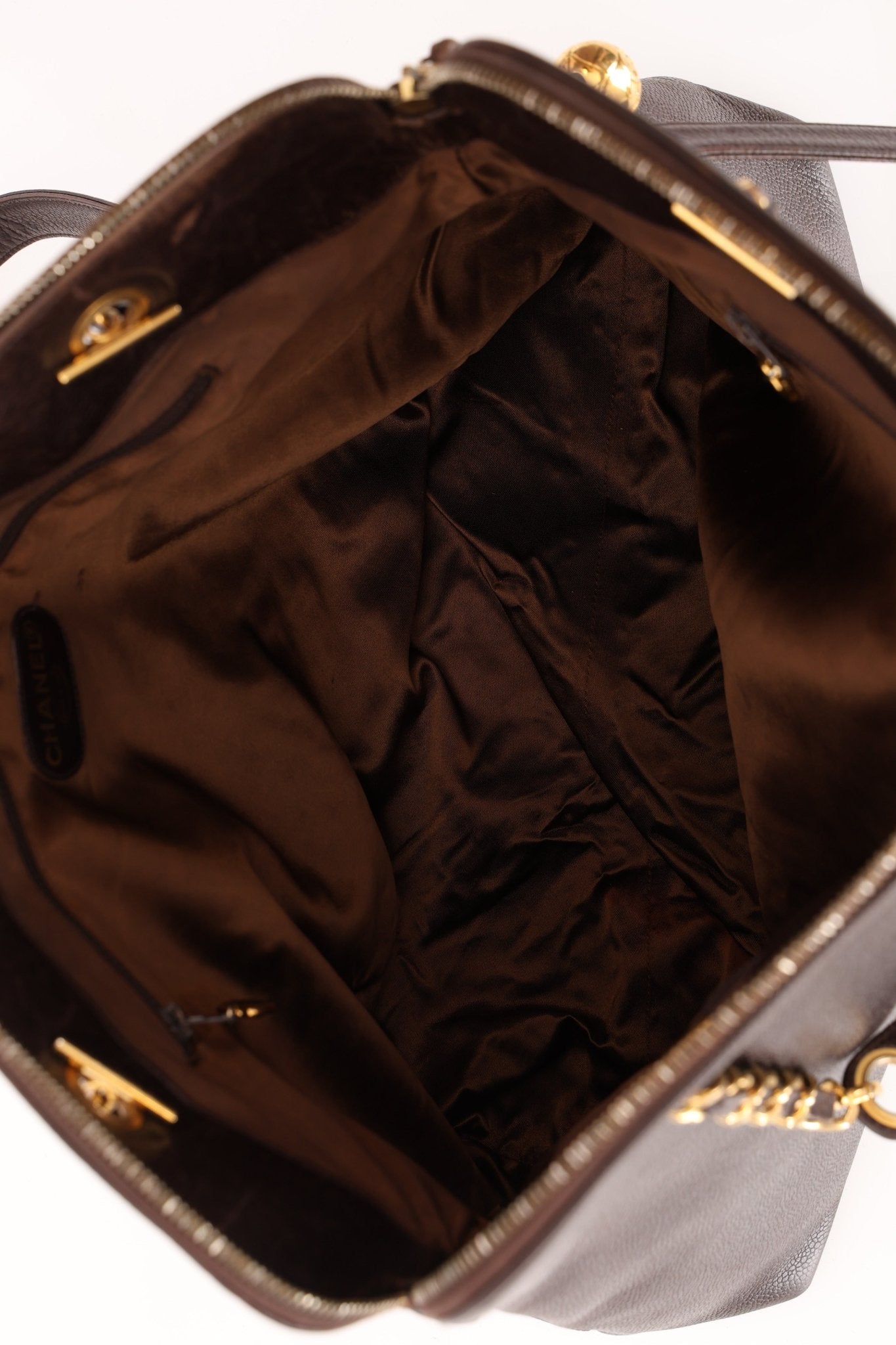 Chanel 1994 Chocolate Caviar Timeless Zip Tote 24k GP - FashioNica