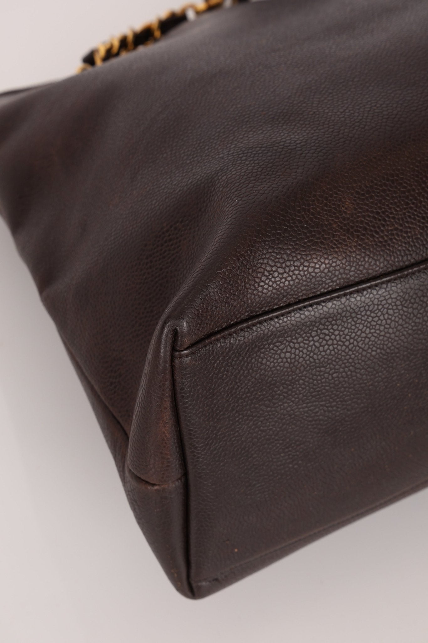 Chanel 1994 Chocolate Caviar Timeless Zip Tote 24k GP - FashioNica
