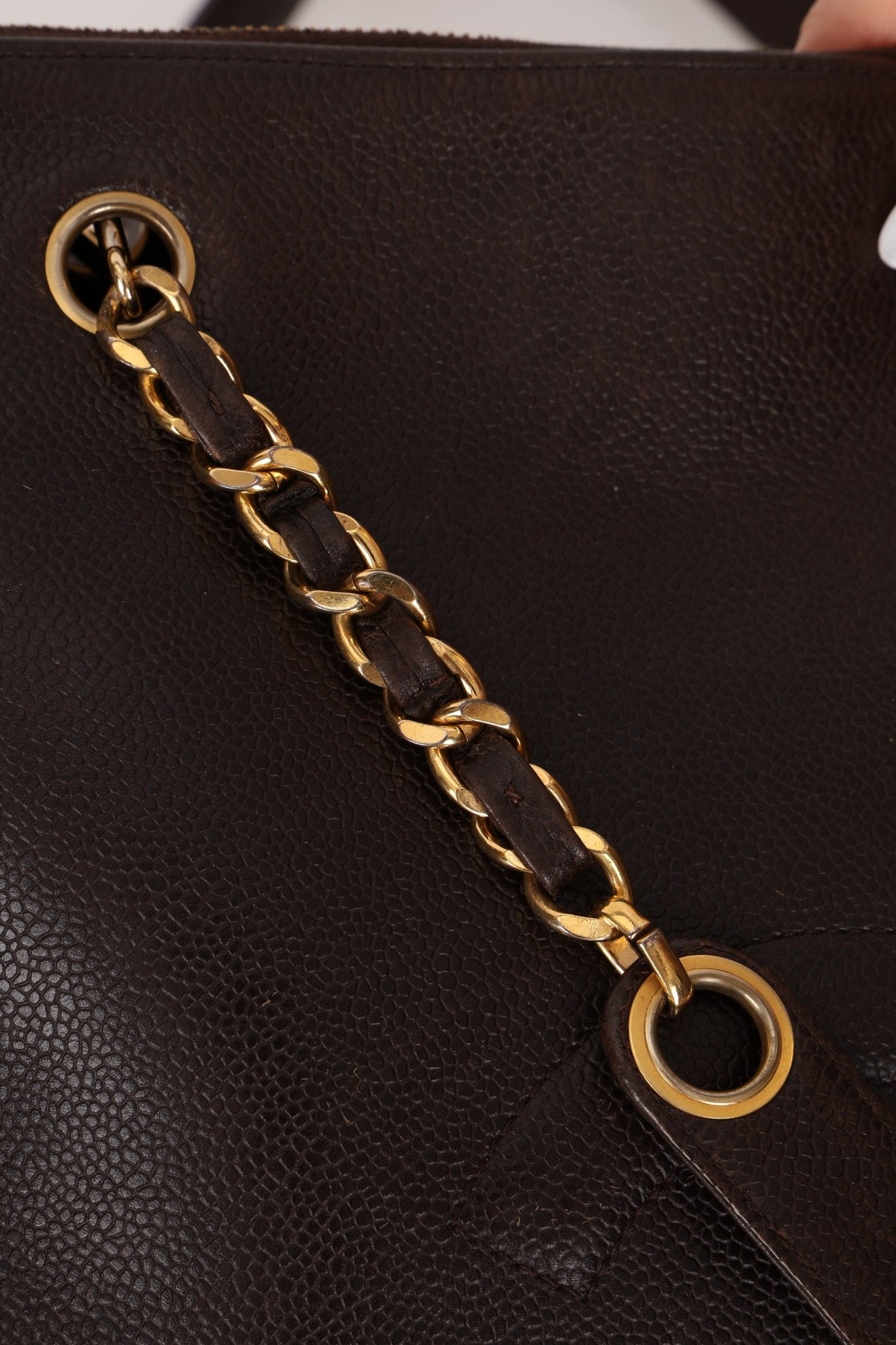 Chanel 1994 Chocolate Caviar Timeless Zip Tote 24k GP - FashioNica