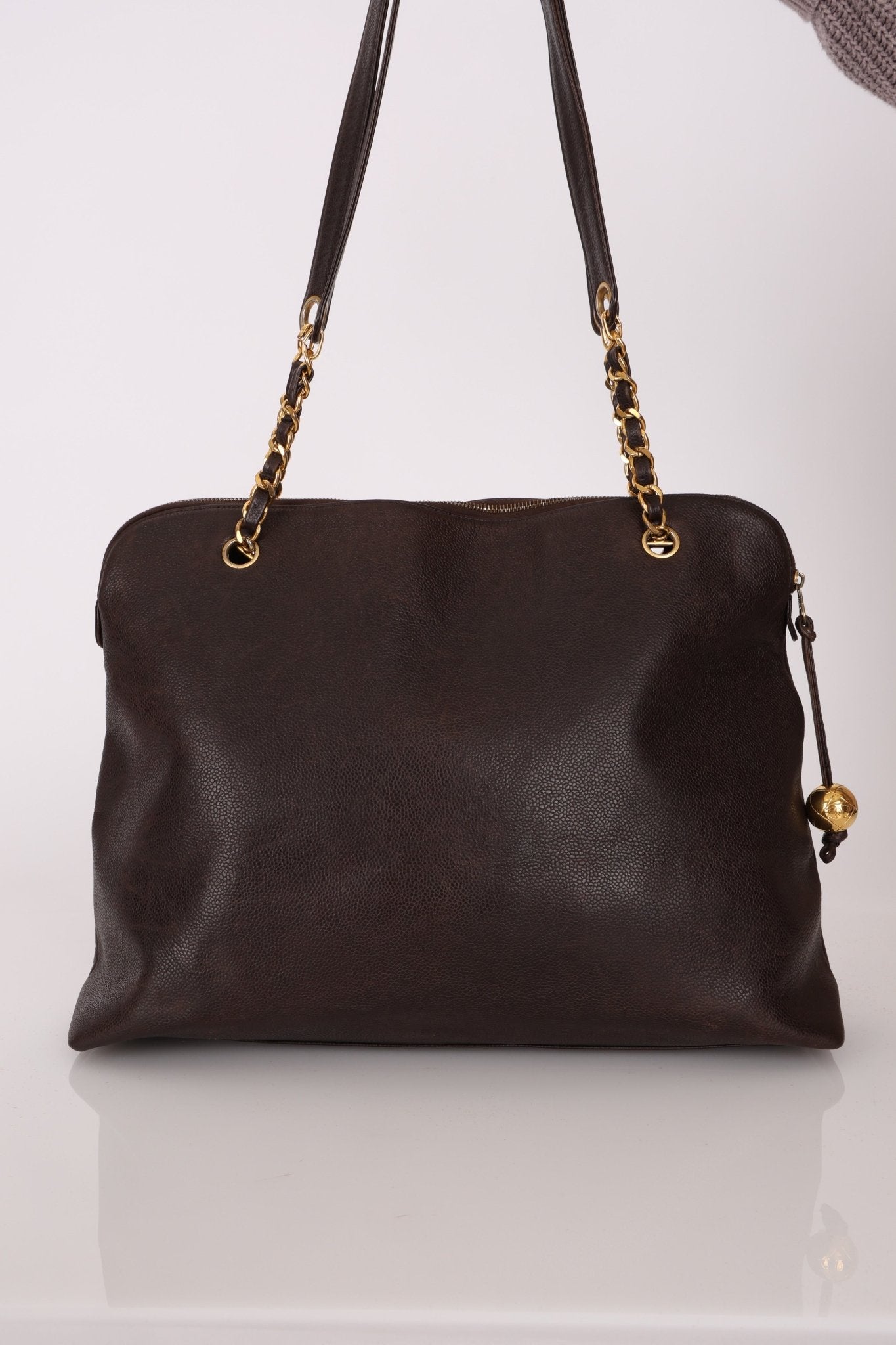 Chanel 1994 Chocolate Caviar Timeless Zip Tote 24k GP - FashioNica