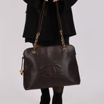 Chanel 1994 Chocolate Caviar Timeless Zip Tote 24k GP - FashioNica