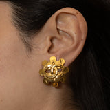 Chanel 1994 Flower Clip - On Earrings 24K GP - FashioNica