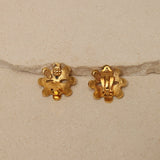 Chanel 1994 Flower Clip - On Earrings 24K GP - FashioNica