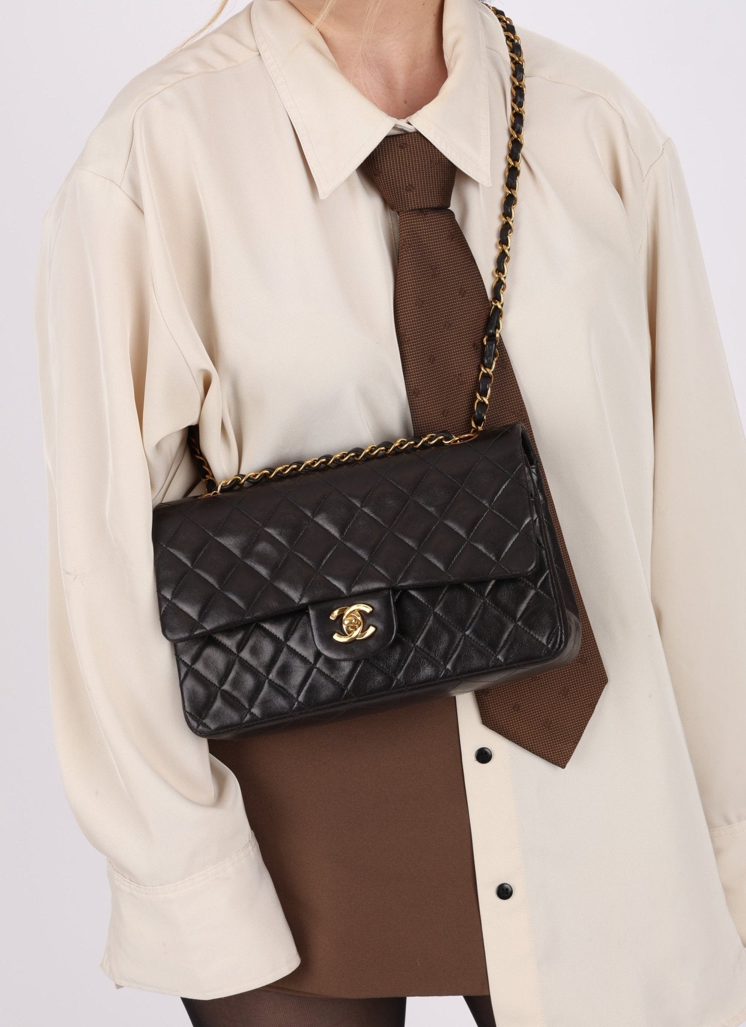 Chanel 1994 Lambskin Medium Classic Double Flap - FashioNica