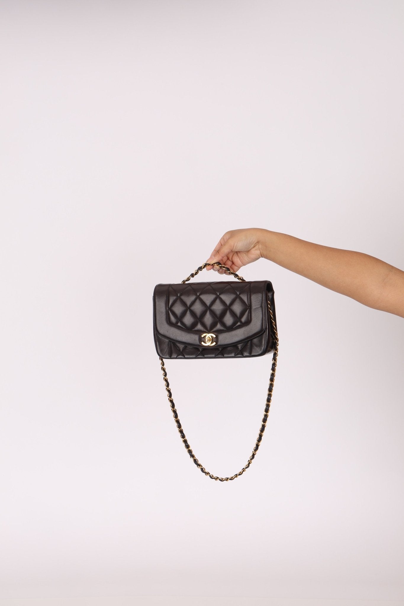 Chanel 1994 Lambskin Small Diana 24k GP - FashioNica