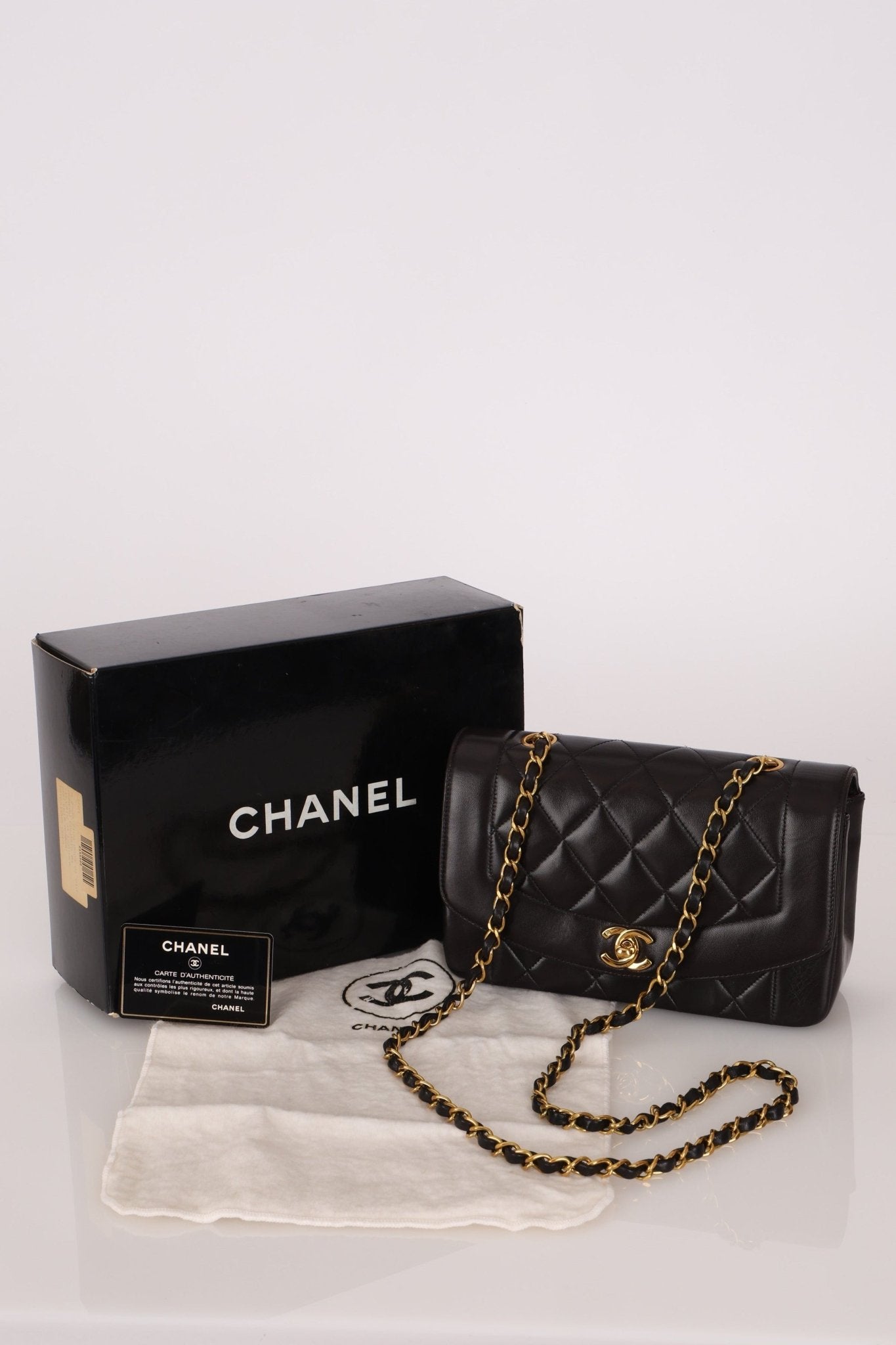 Chanel 1994 Lambskin Small Diana 24K GP - FashioNica
