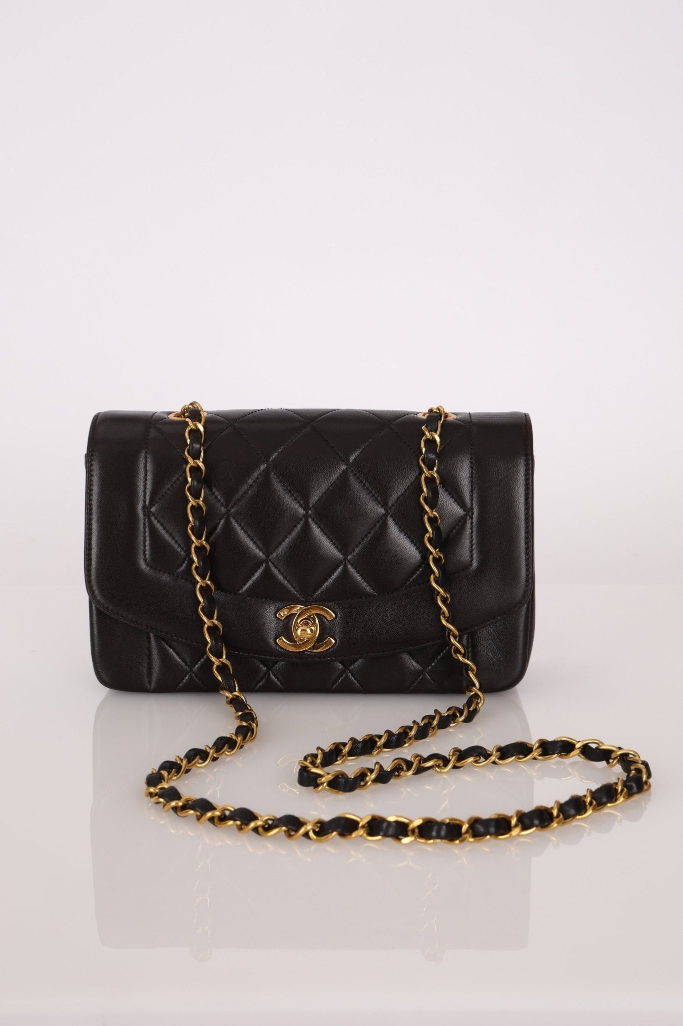 Chanel 1994 Lambskin Small Diana 24K GP - FashioNica