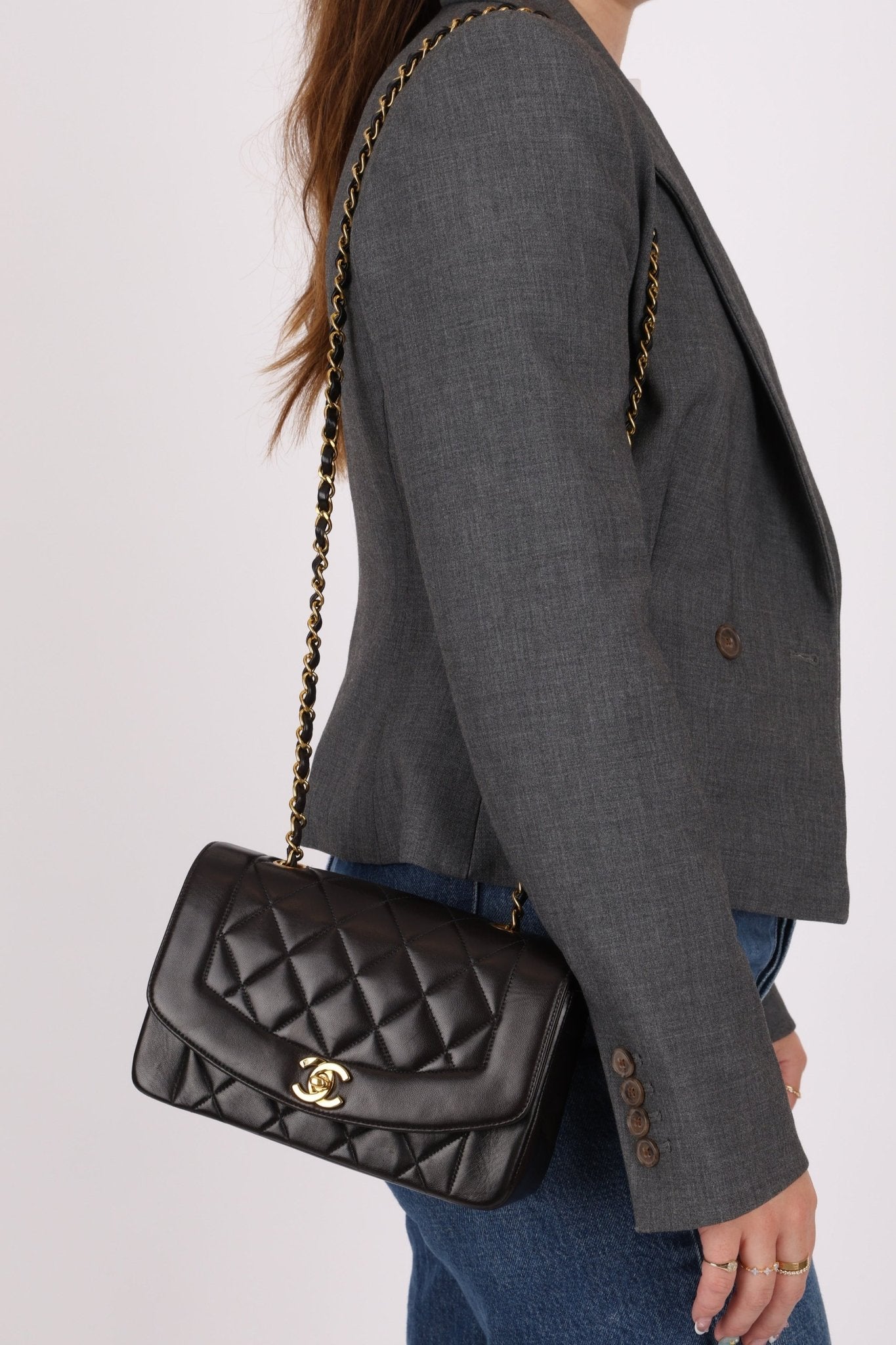 Chanel 1994 Lambskin Small Diana 24K GP - FashioNica