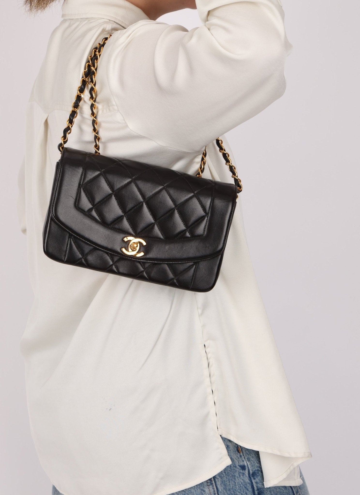 Chanel 1994 Lambskin Small Diana - FashioNica