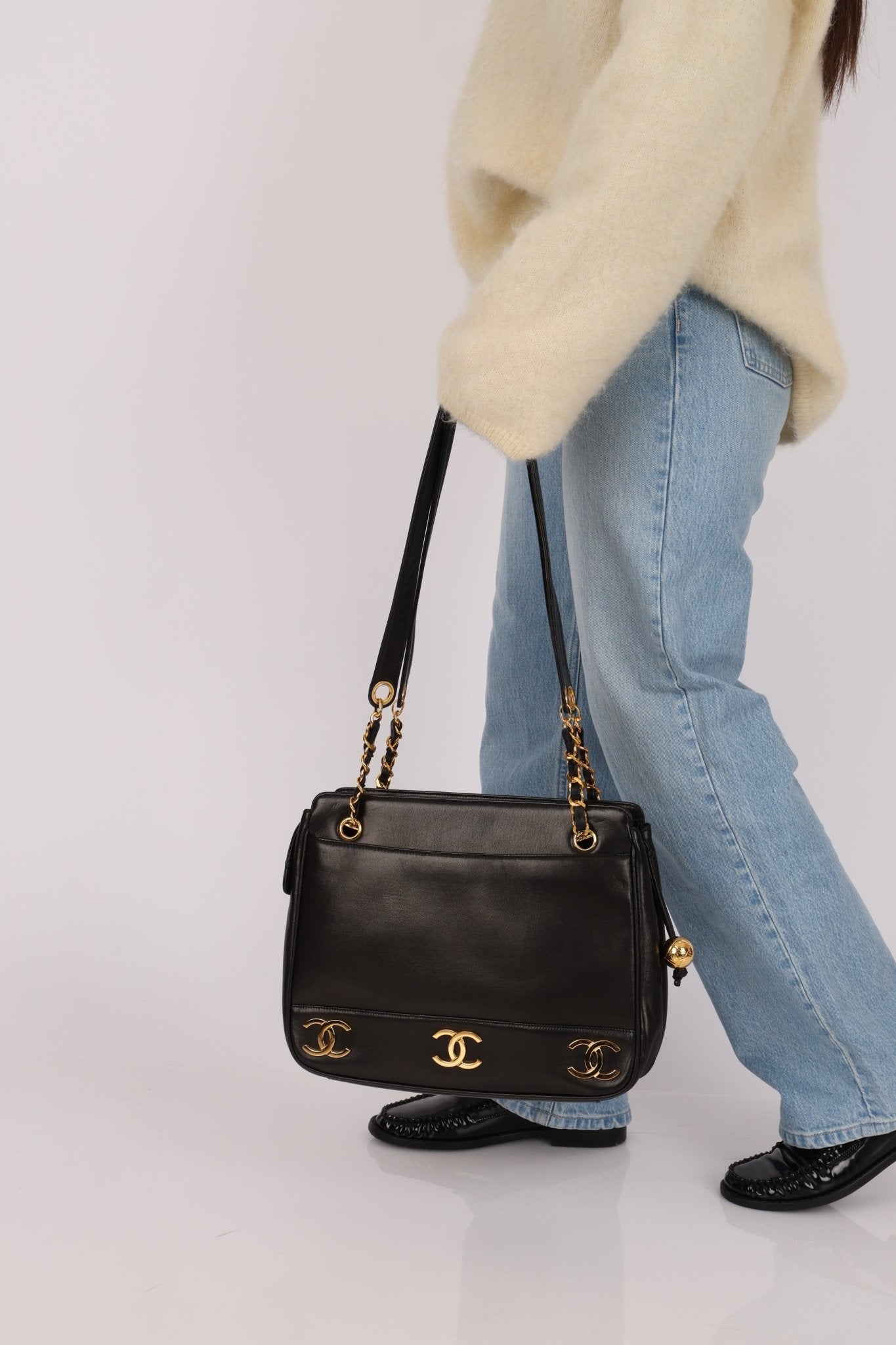 Chanel 1994 Lambskin Triple CC Shoulder Bag 24K GP - FashioNica