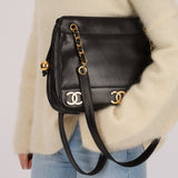 Chanel 1994 Lambskin Triple CC Shoulder Bag 24K GP - FashioNica