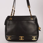 Chanel 1994 Lambskin Triple CC Shoulder Bag 24K GP - FashioNica