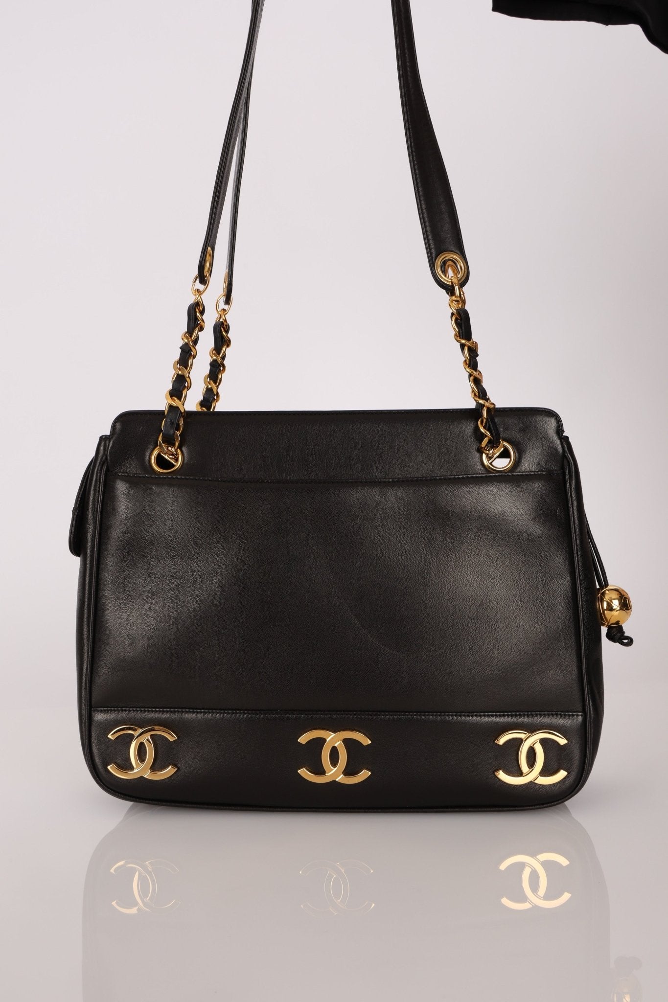 Chanel 1994 Lambskin Triple CC Shoulder Bag 24K GP - FashioNica