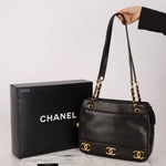 Chanel 1994 Lambskin Triple CC Shoulder Bag 24K GP - FashioNica