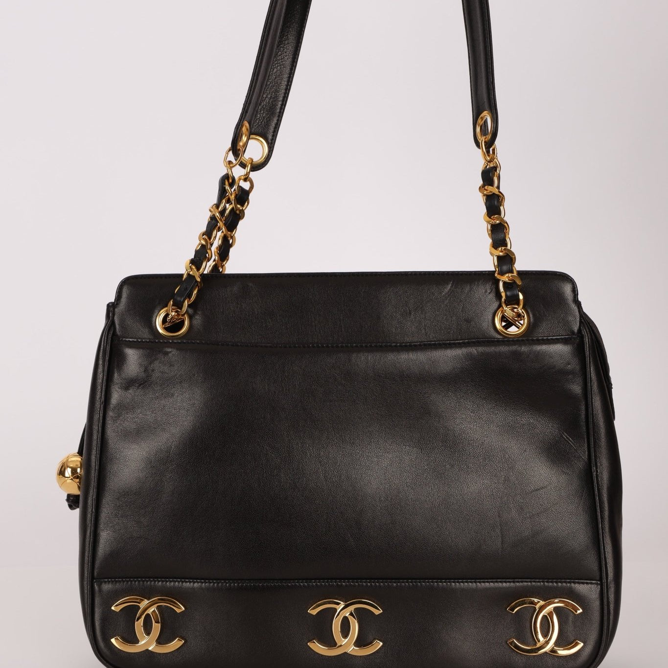 Chanel 1994 Lambskin Triple CC Shoulder Bag 24K GP - FashioNica