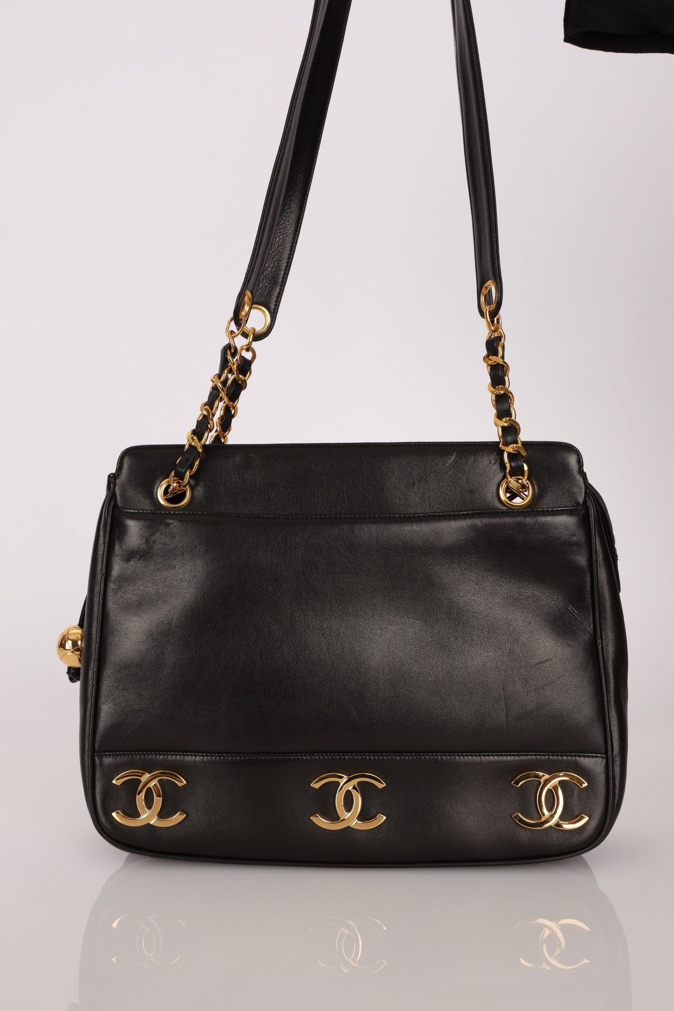 Chanel 1994 Lambskin Triple CC Shoulder Bag 24K GP - FashioNica