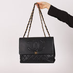 Chanel 1994 Maxi CC Timeless Turnlock Flap Bag 24K GP - FashioNica
