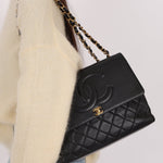 Chanel 1994 Maxi CC Timeless Turnlock Flap Bag 24K GP - FashioNica