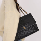 Chanel 1994 Maxi CC Timeless Turnlock Flap Bag 24K GP - FashioNica