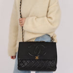 Chanel 1994 Maxi CC Timeless Turnlock Flap Bag 24K GP - FashioNica