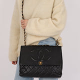 Chanel 1994 Maxi CC Timeless Turnlock Flap Bag 24K GP - FashioNica