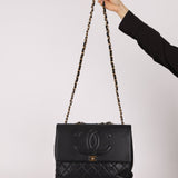 Chanel 1994 Maxi CC Timeless Turnlock Flap Bag 24K GP - FashioNica