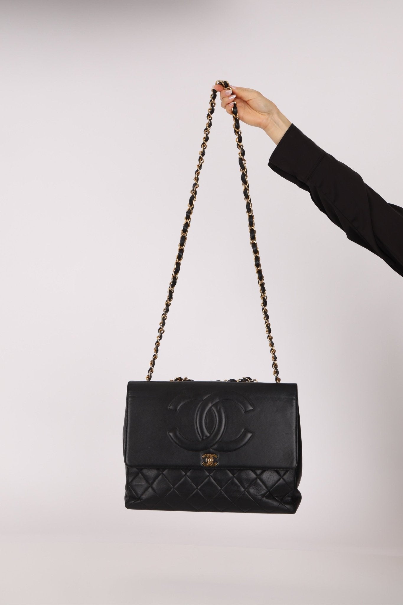 Chanel 1994 Maxi CC Timeless Turnlock Flap Bag 24K GP - FashioNica