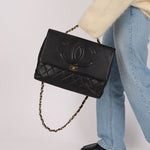 Chanel 1994 Maxi CC Timeless Turnlock Flap Bag 24K GP - FashioNica