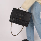 Chanel 1994 Maxi CC Timeless Turnlock Flap Bag 24K GP - FashioNica