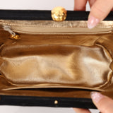 Chanel 1994 Satin Kisslock 24K GP Chain Mini Crossbody - FashioNica