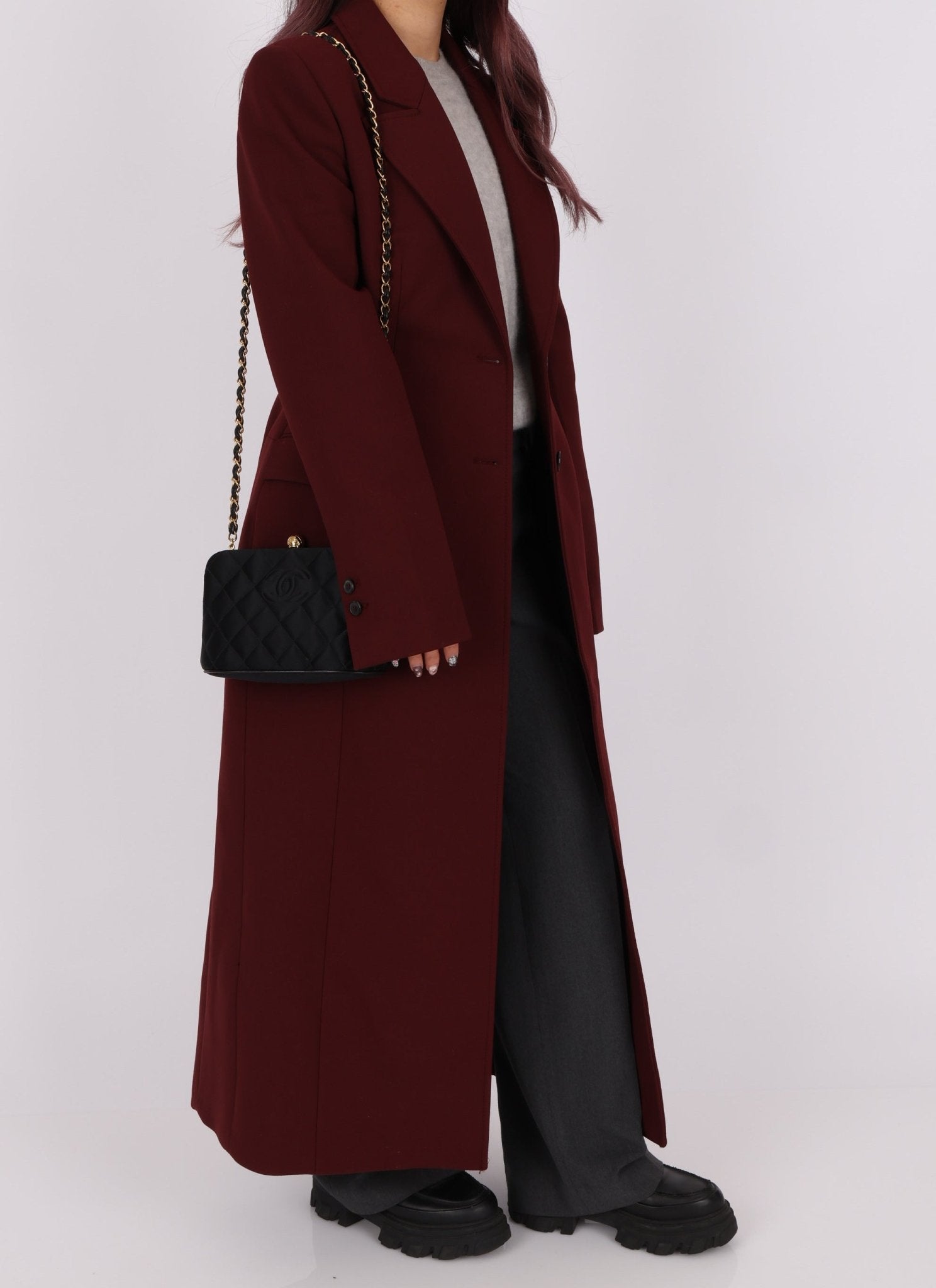 Chanel 1994 Satin Kisslock 24K GP Chain Mini Crossbody - FashioNica