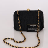Chanel 1994 Satin Kisslock 24K GP Chain Mini Crossbody - FashioNica