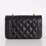 Chanel 1994 Small Black Diana 24K GP - FashioNica