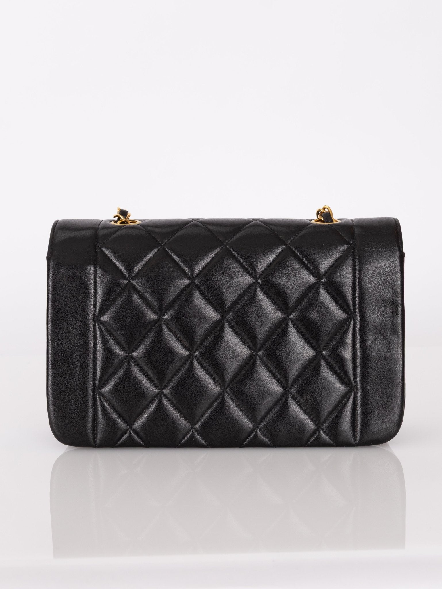 Chanel 1994 Small Black Diana 24K GP - FashioNica