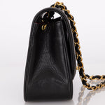 Chanel 1994 Small Black Diana 24K GP - FashioNica