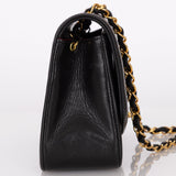 Chanel 1994 Small Black Diana 24K GP - FashioNica