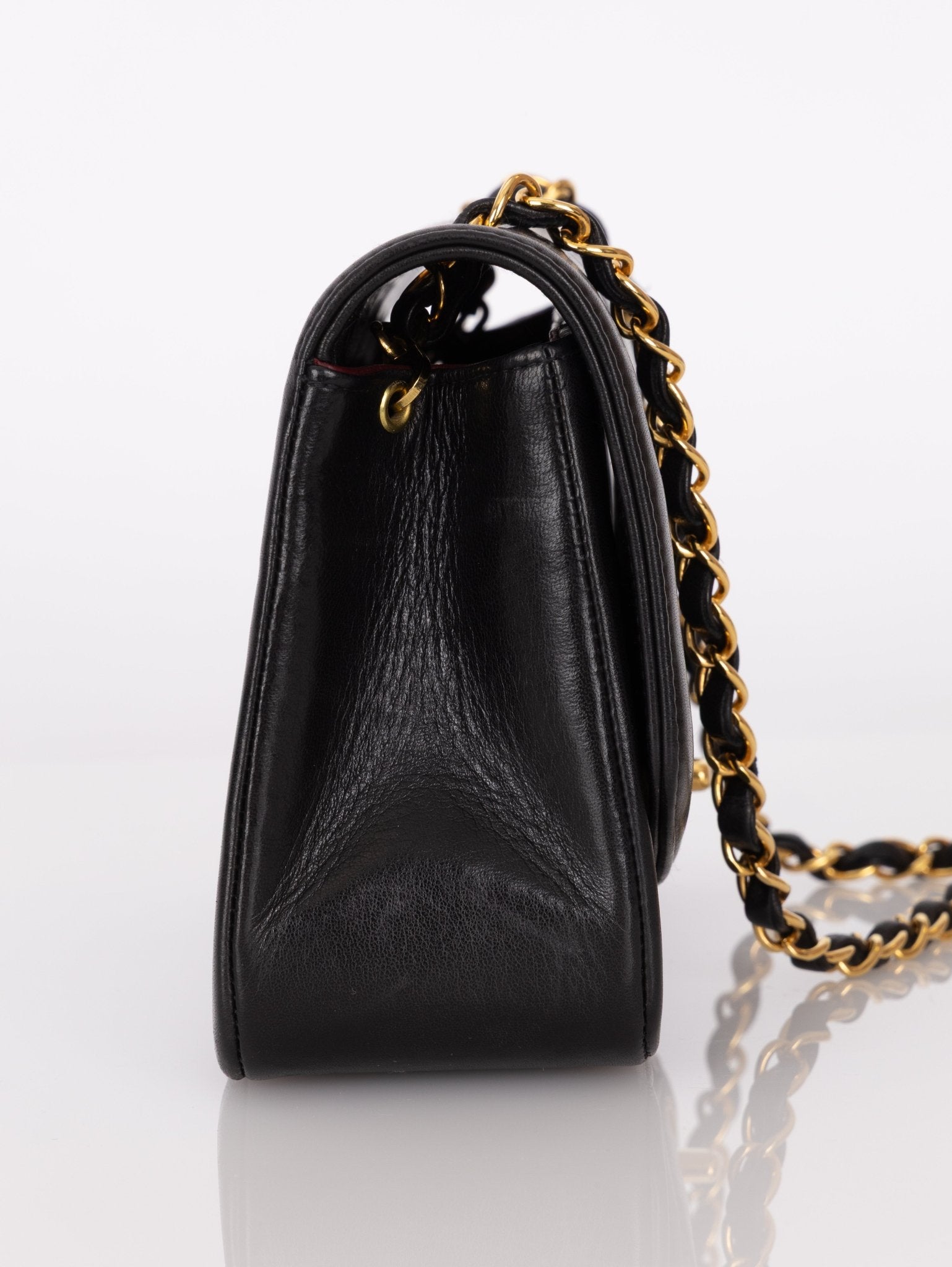 Chanel 1994 Small Black Diana 24K GP - FashioNica
