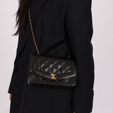 Chanel 1994 Small Black Diana 24K GP - FashioNica