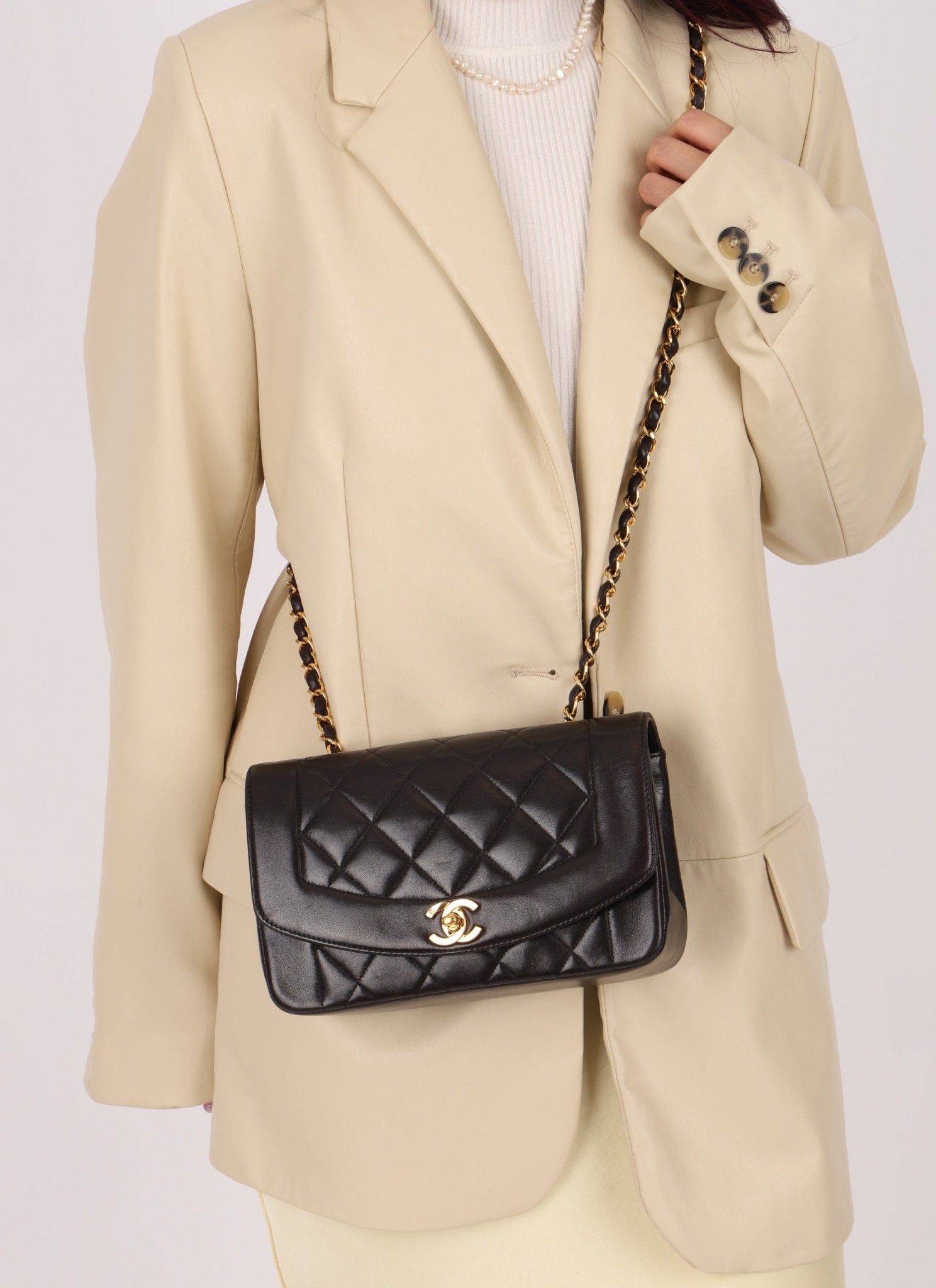 Chanel 1994 Small Lambskin Diana - FashioNica