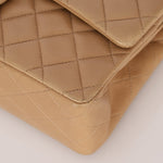 Chanel 1994 Taupe Lambskin Medium Double Flap 24K GP - FashioNica